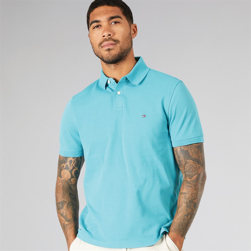 Tommy Hilfiger Mens 1985 Regular Polo Hazy Teal