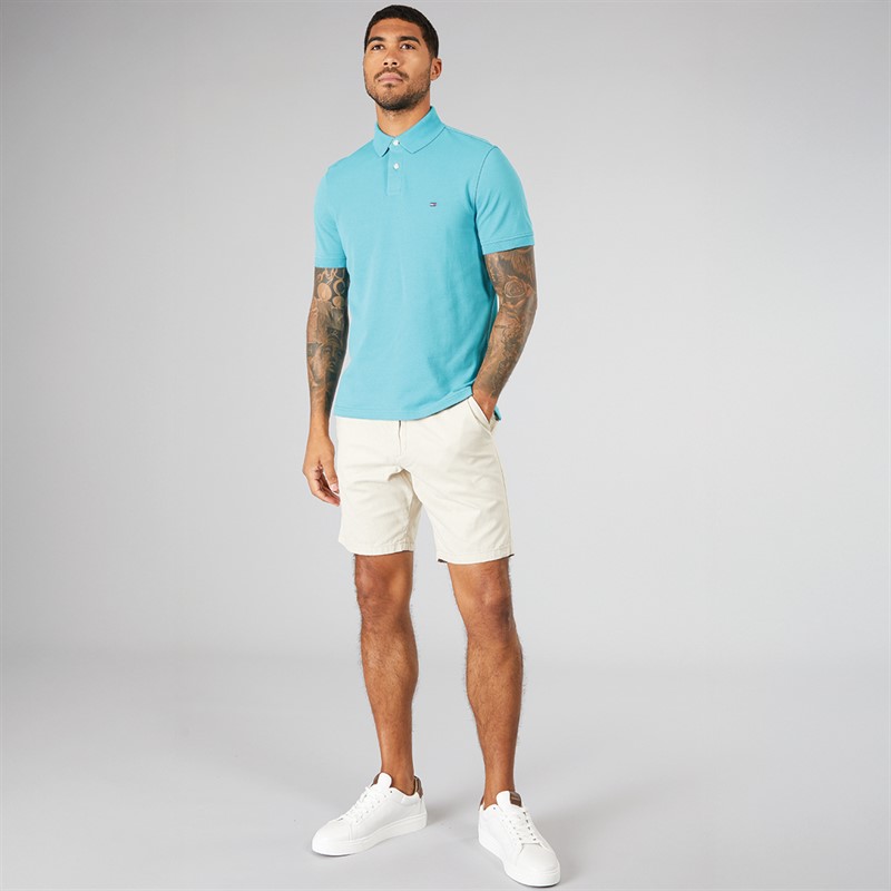 Tommy Hilfiger Mens 1985 Regular Polo Hazy Teal