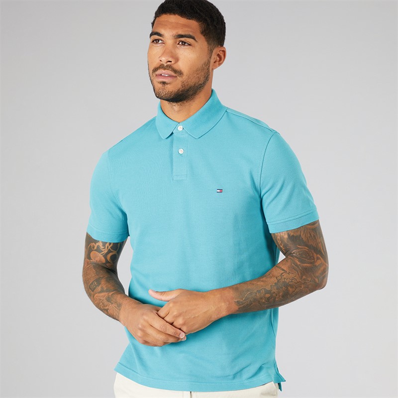 Tommy Hilfiger Mens 1985 Regular Polo Hazy Teal