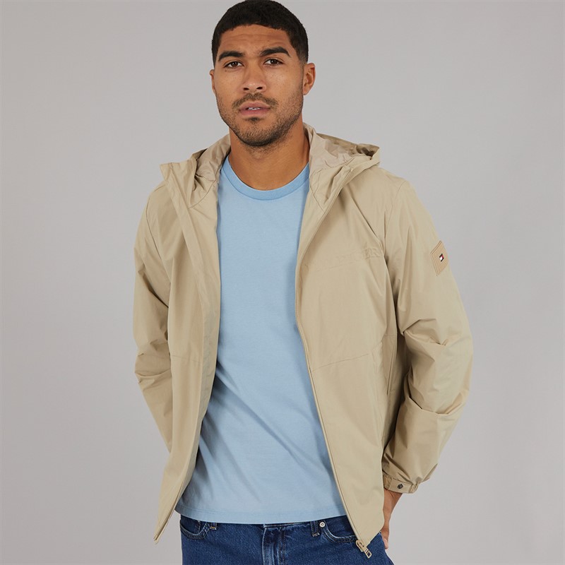 Tommy Hilfiger Mens Hooded Jacket Sandalwood