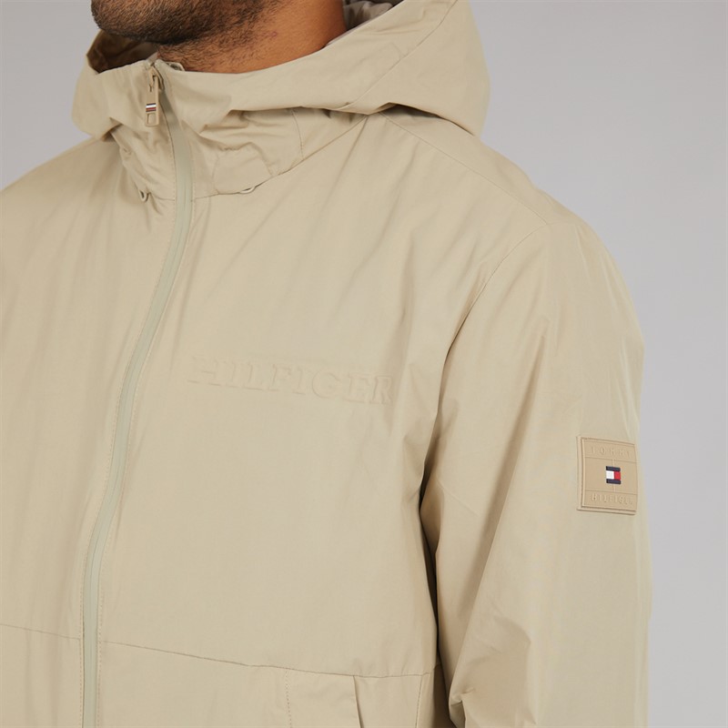 Tommy Hilfiger Mens Hooded Jacket Sandalwood