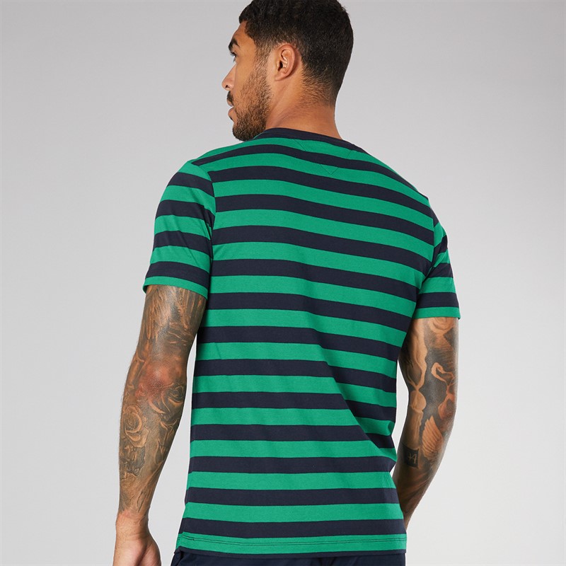 Tommy Hilfiger Mens Essential Solid Pock T-Shirt Nouveau Green/Desert Sky