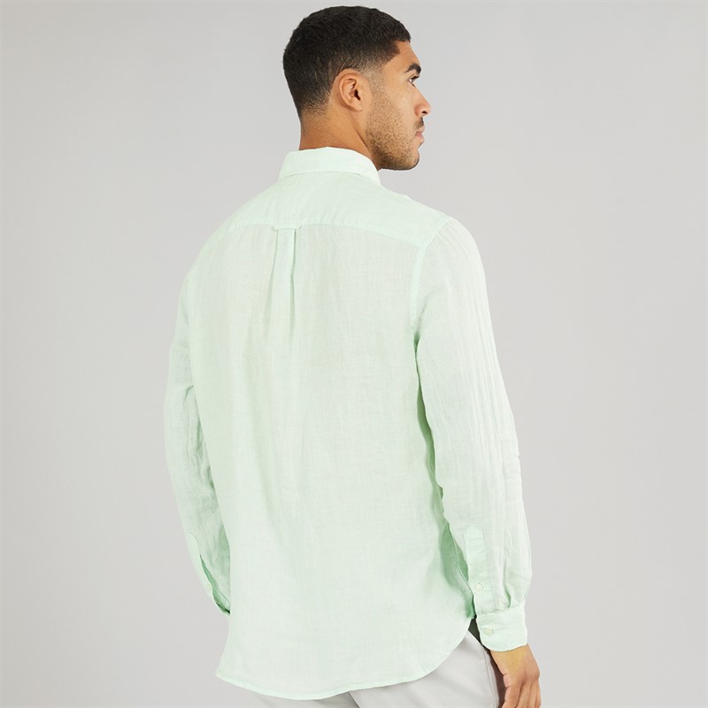 Tommy Hilfiger Mens Long Sleeve Shirt Opal Green