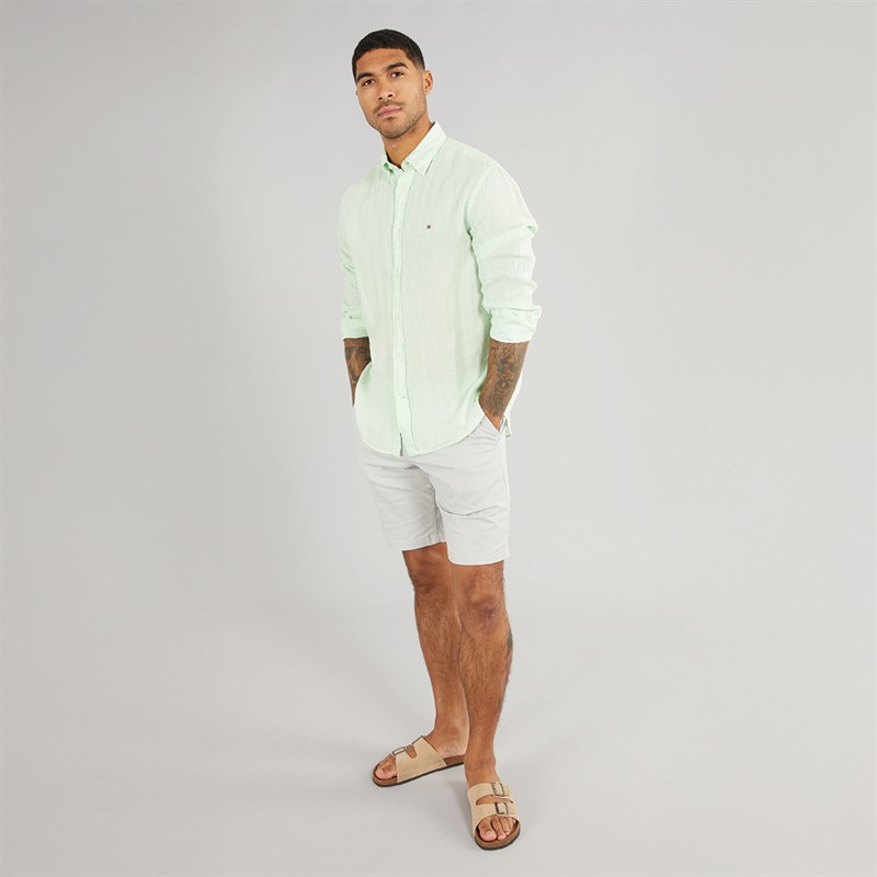 Tommy Hilfiger Mens Long Sleeve Shirt Opal Green