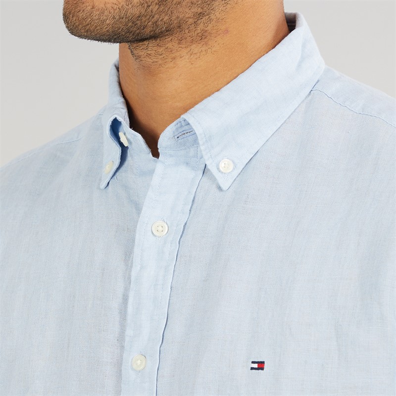 Tommy Hilfiger Mens Long Sleeve Shirt Breezy Blue