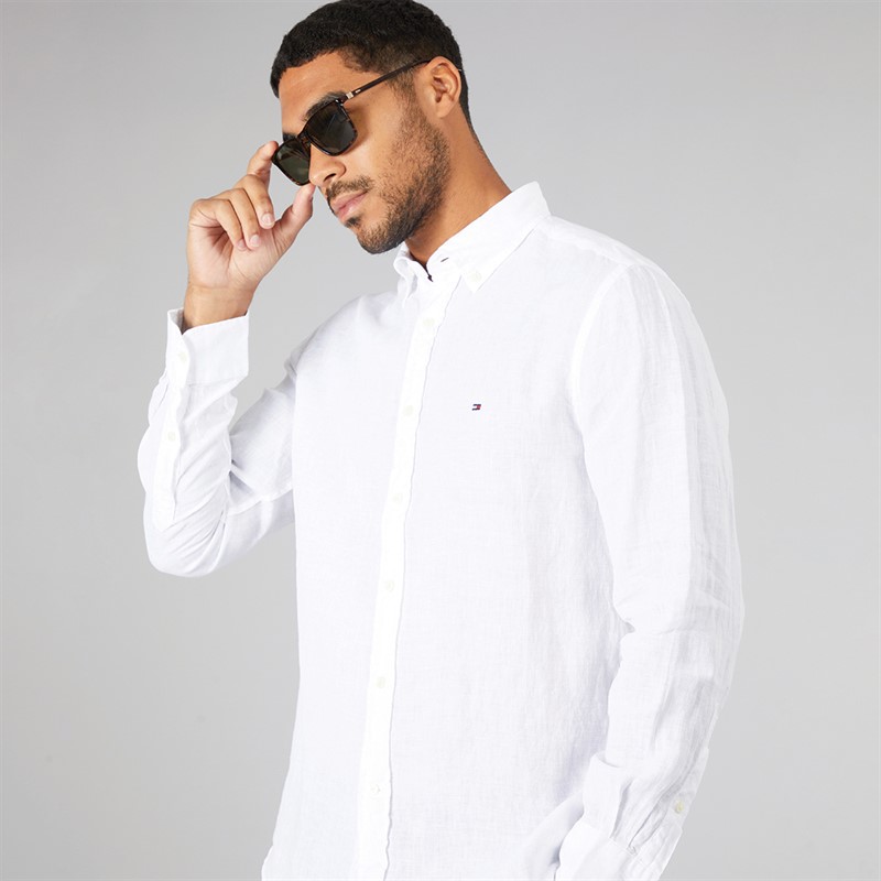 Tommy Hilfiger Mens Long Sleeve Shirt Optic White