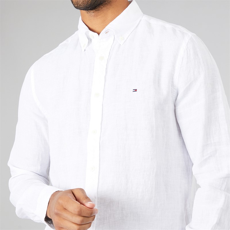 Tommy Hilfiger Mens Long Sleeve Shirt Optic White