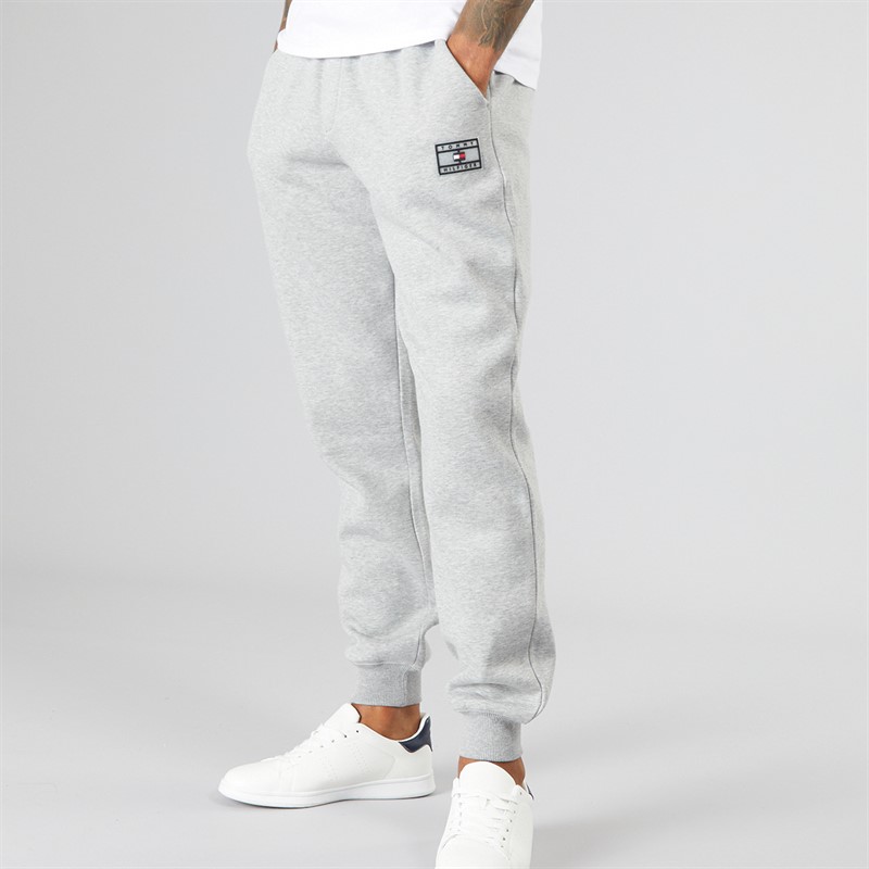 Tommy Hilfiger Mens Graphic Joggers Light Grey Heather