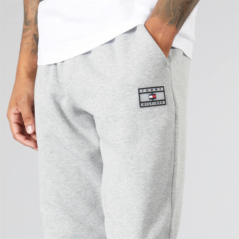 Tommy Hilfiger Mens Graphic Joggers Light Grey Heather