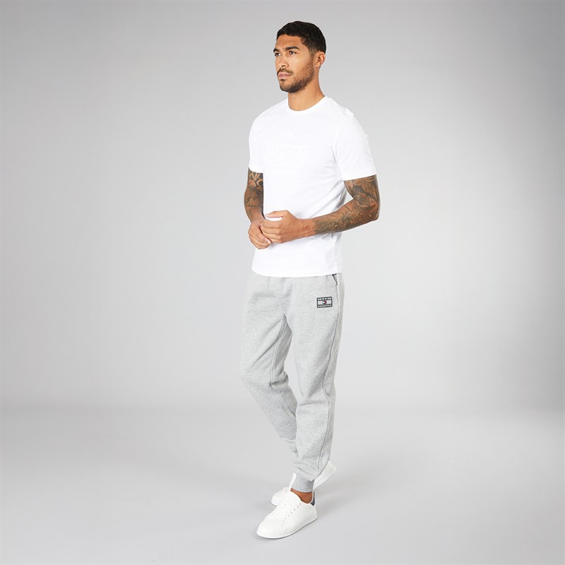 Tommy Hilfiger Mens Graphic Joggers Light Grey Heather
