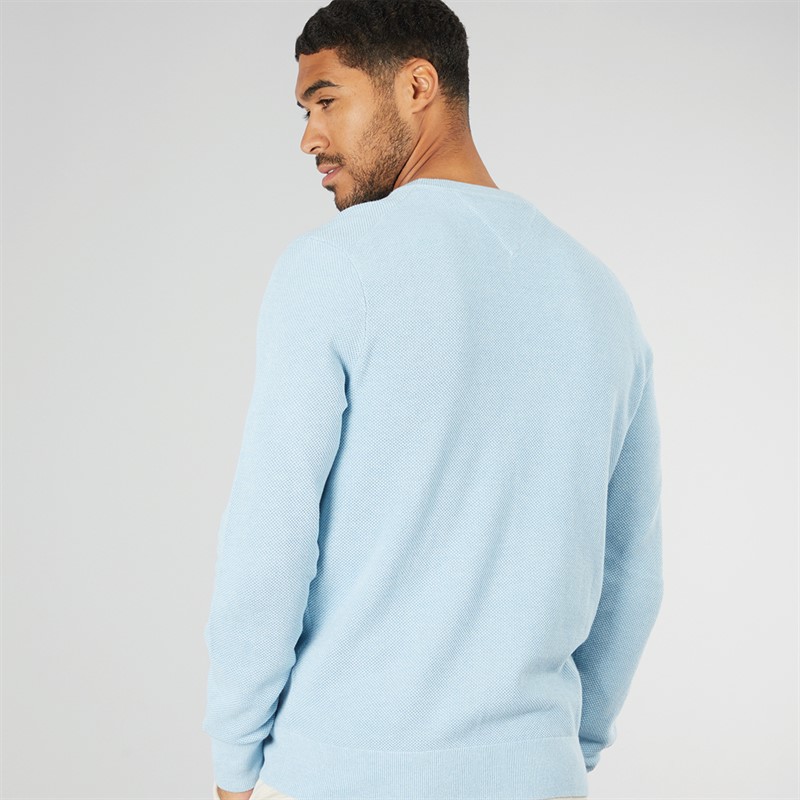 Tommy Hilfiger Mens Essential Structure Sweatshirt Blue Fizz Heather
