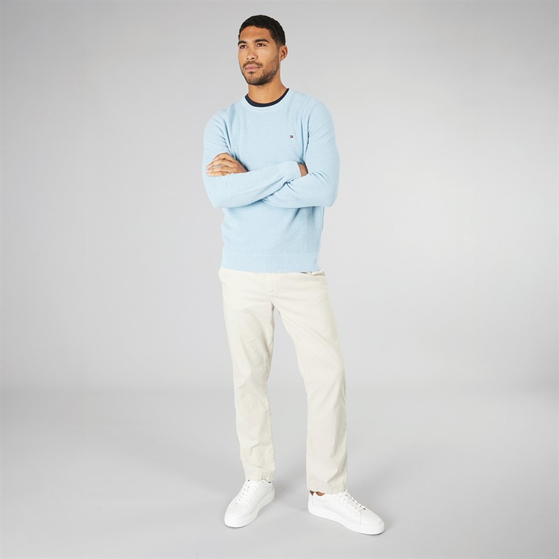 Tommy Hilfiger Mens Essential Structure Sweatshirt Blue Fizz Heather
