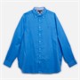 Tommy Hilfiger Mens Plus Size Linen Blend Long Sleeve Shirt Blue Spell
