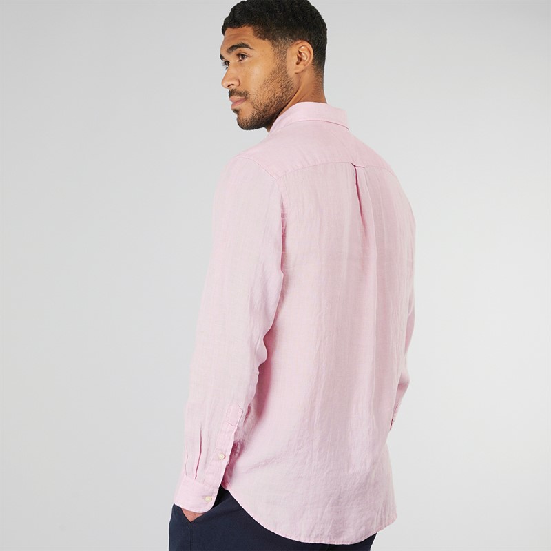 Tommy Hilfiger Mens Long Sleeve Shirt Classic Pink