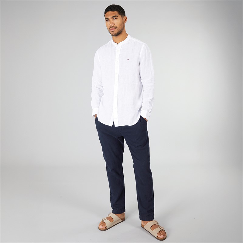 Tommy Hilfiger Mens Long Sleeve Shirt TH Optic White