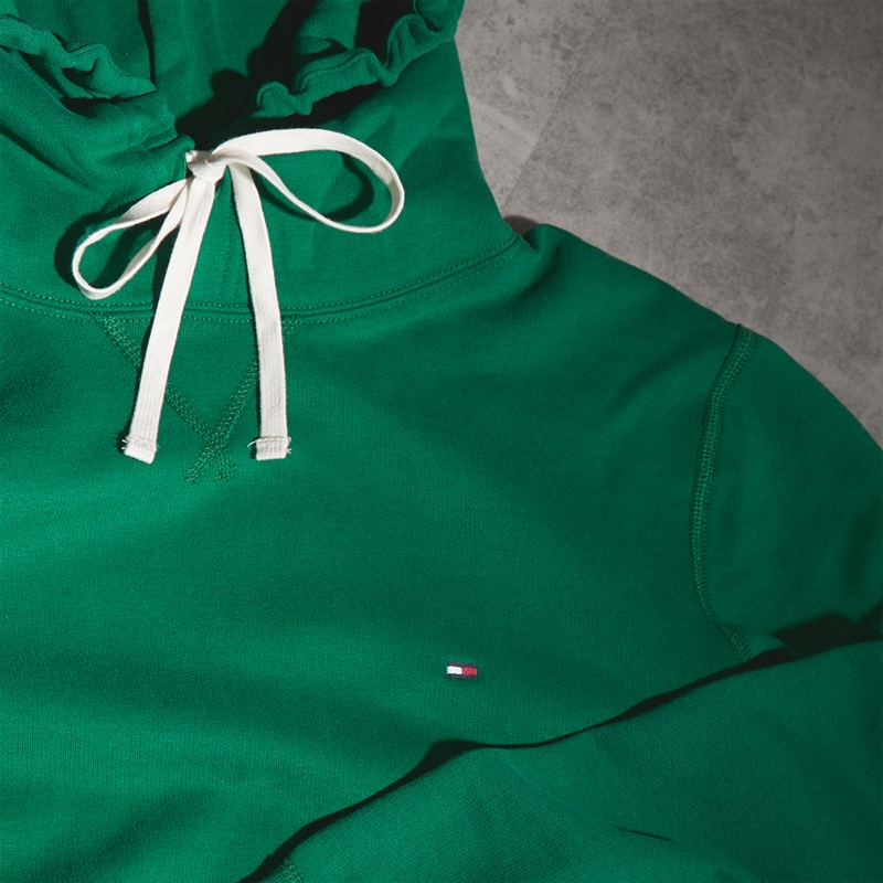 Tommy Hilfiger Mens Fleece Hoodie Nouveau Green