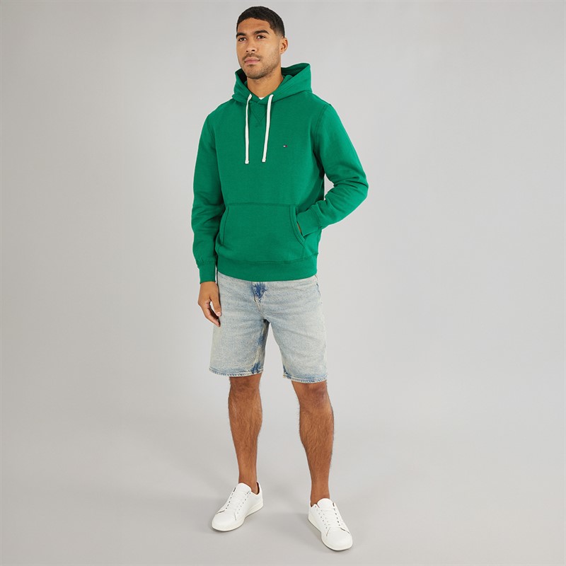 Tommy Hilfiger Mens Fleece Hoodie Nouveau Green