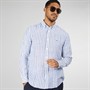 Tommy Hilfiger Mens Linen Essential Long Sleeve Shirt Desert Sky/Optic White