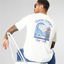 Tommy Hilfiger Mens Hilfiger T-Shirt Ivory Petal