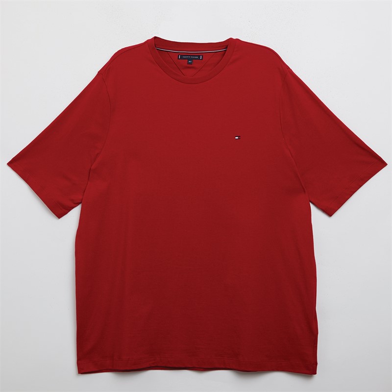 Tommy Hilfiger Mens Plus Size Essential T-Shirt Medium Red