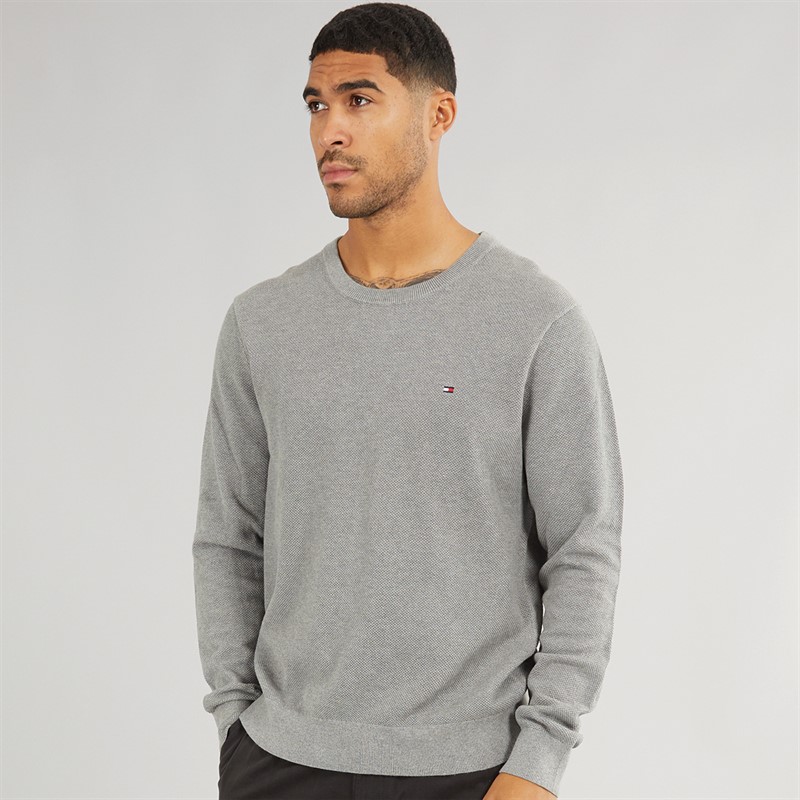 Tommy Hilfiger Mens Essential Structure Sweatshirt Medium Grey Heather
