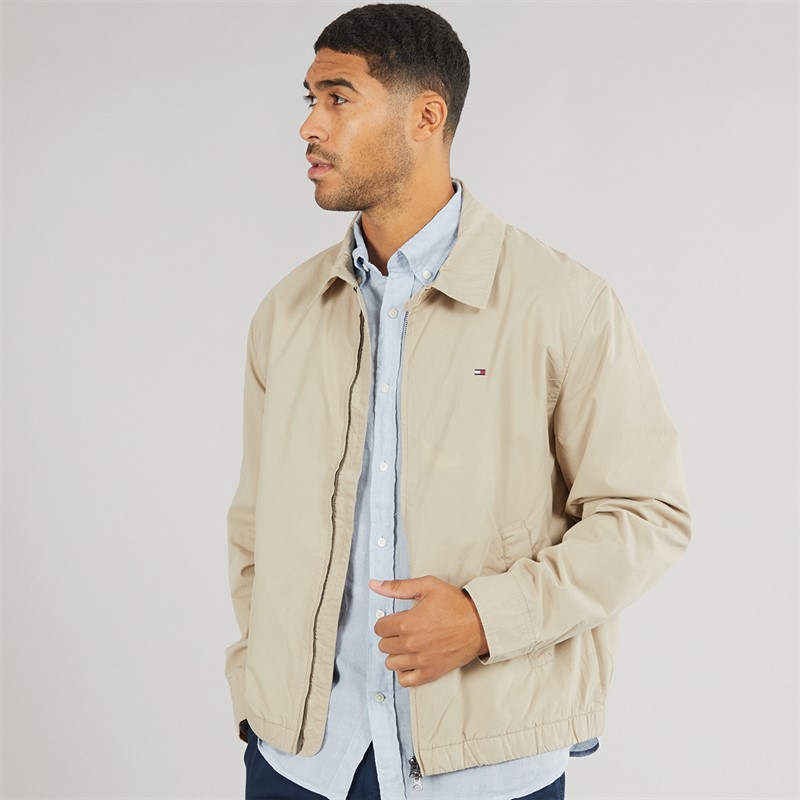 Tommy Hilfiger Mens Lightweight Cotton Jacket Sandalwood