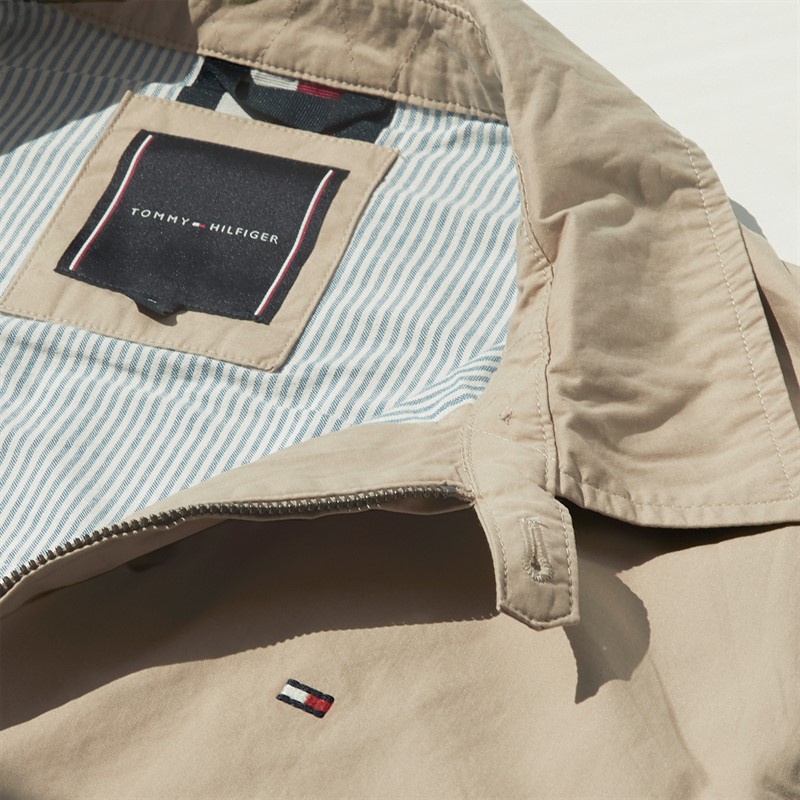 Tommy Hilfiger Mens Lightweight Cotton Jacket Sandalwood