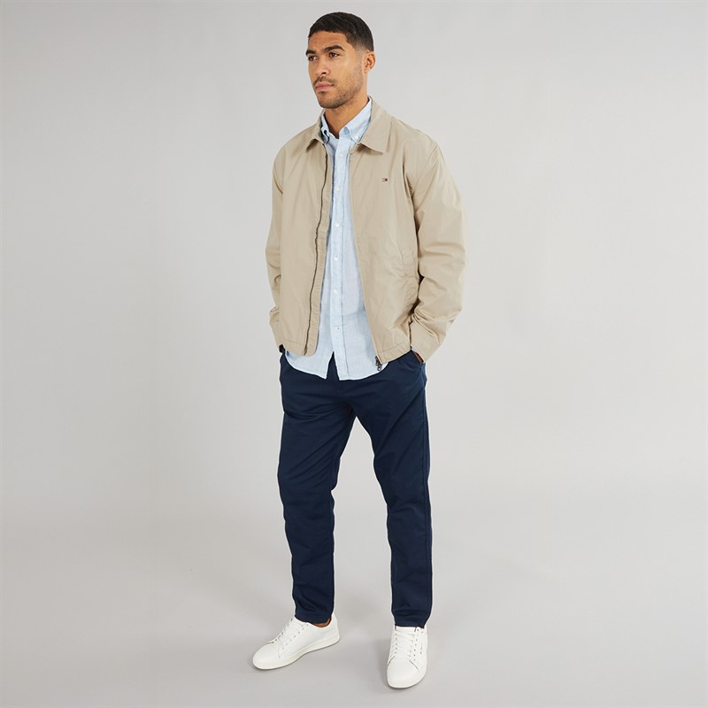 Tommy Hilfiger Mens Lightweight Cotton Jacket Sandalwood