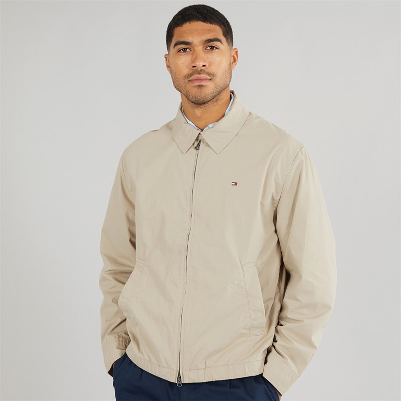 Tommy Hilfiger Mens Lightweight Cotton Jacket Sandalwood