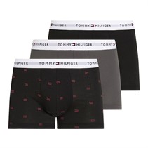 Tommy Hilfiger lot de Trois Slips Homme Noir/Gris Foncé/Rose Drapeau
