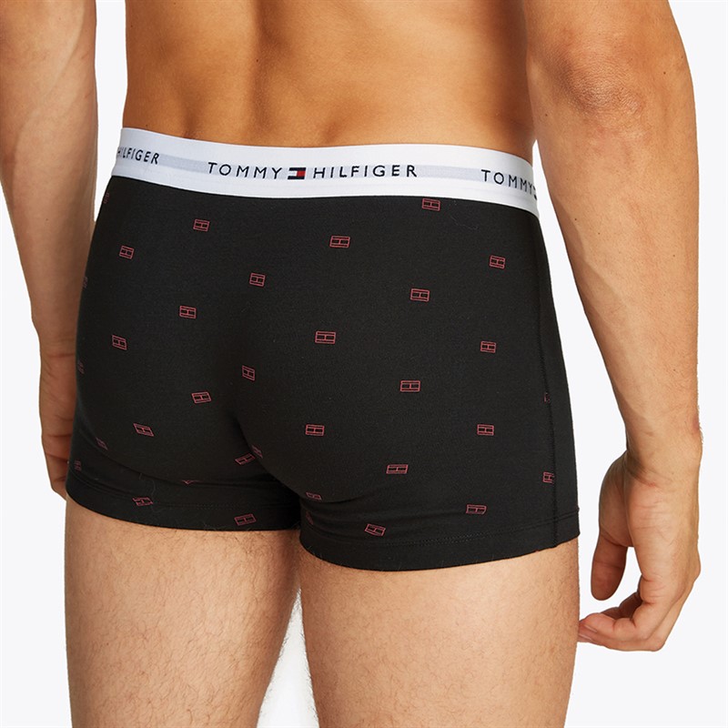 Tommy Hilfiger lot de Trois Slips Homme Noir/Gris Foncé/Rose Drapeau