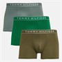 Tommy Hilfiger Herren 3er-Pack Trunks Unt Olive / Nvue Green / Grvty Green