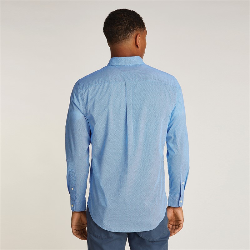 Tommy Hilfiger Chemise Homme Flex Popeline Fausse Manche Longue Night Sky Port