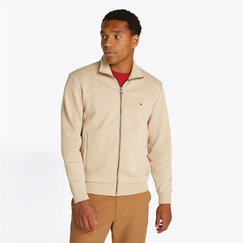 Tommy Hilfiger Heren Essential Intechno Zip Through Sweatshirt Sandelhout