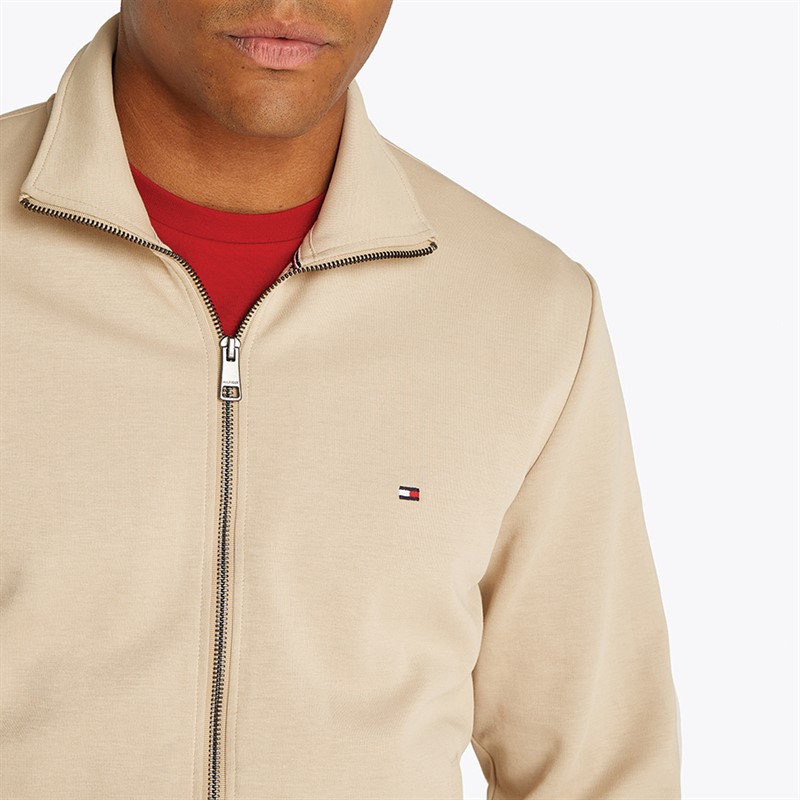 Tommy Hilfiger Heren Essential Intechno Zip Through Sweatshirt Sandelhout