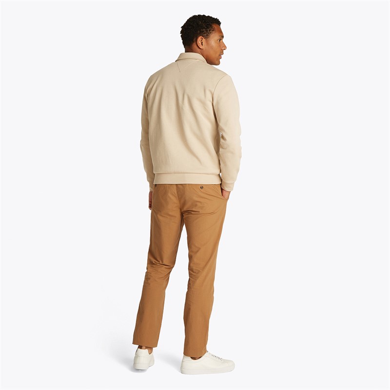 Tommy Hilfiger Heren Essential Intechno Zip Through Sweatshirt Sandelhout