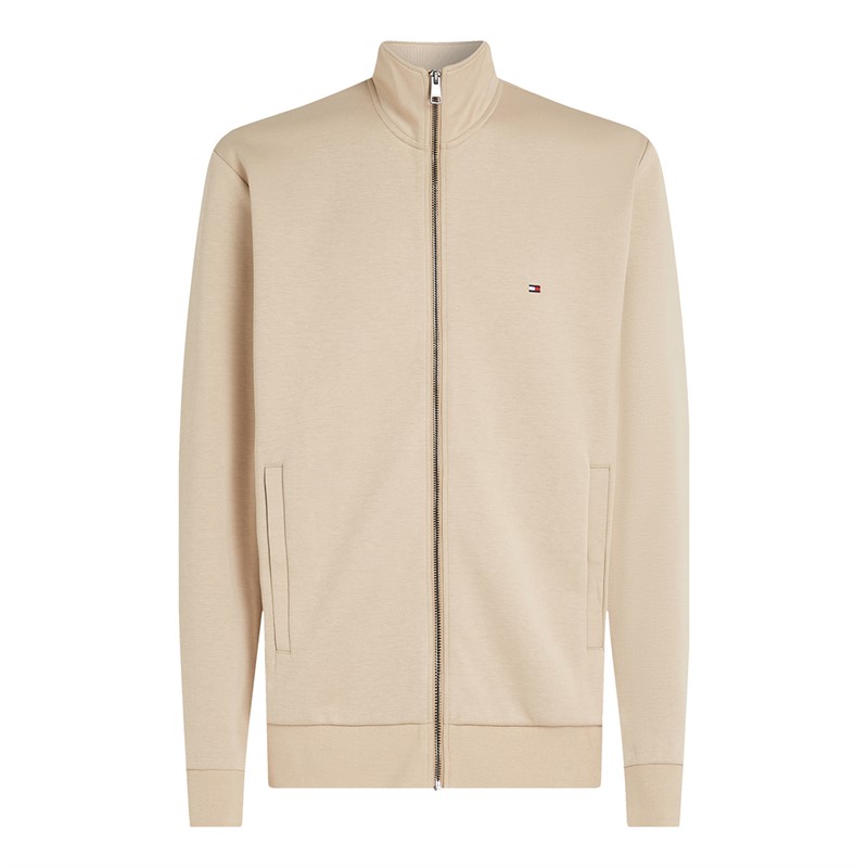 Tommy Hilfiger Heren Essential Intechno Zip Through Sweatshirt Sandelhout
