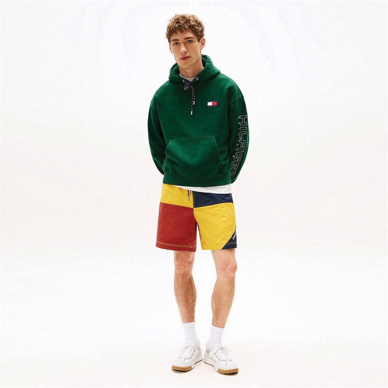 Tommy Hilfiger Heren Pullover Hoodie Sier Groen