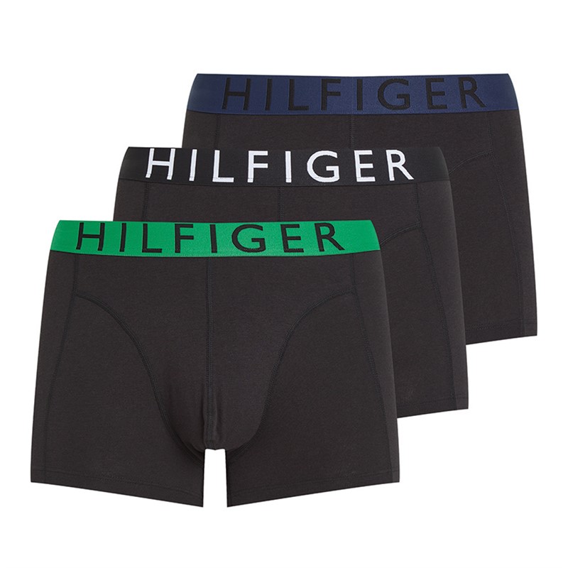 Tommy Hilfiger Heren Set van 3 Onderbroeken Rdnt Groen / Nacht Hemel / Zwart - Maat XL