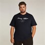 Tommy Hilfiger Heren Plus Size Script Logo T-Shirt Desert Sky