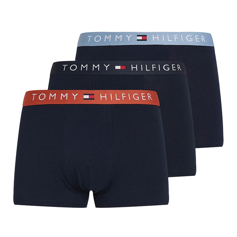 Tommy Hilfiger Heren Drie Pak Onderbroeken Des Sky / Copper Sun / Brisk Blue - Maat M