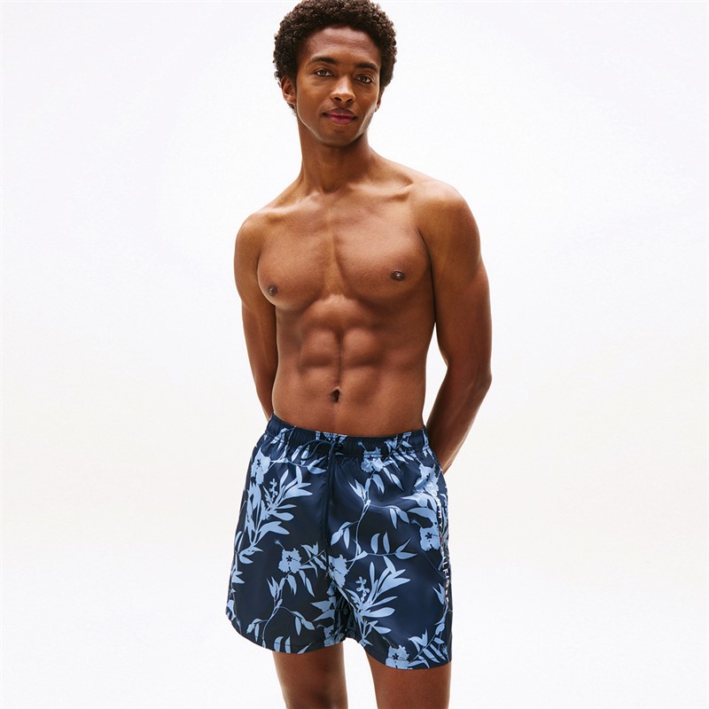 Tommy Hilfiger Short de Bain Homme Floral Tropical AOP Ciel Désert - Taille XL