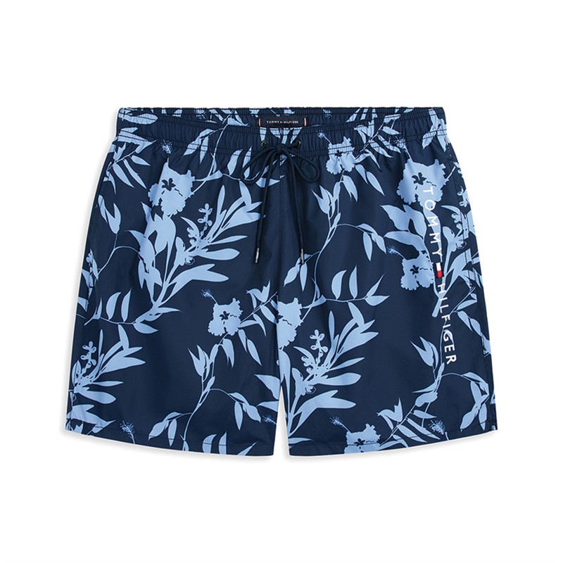 Tommy Hilfiger Heren Zwem Short Bloem Tropic AOP Desert Sky