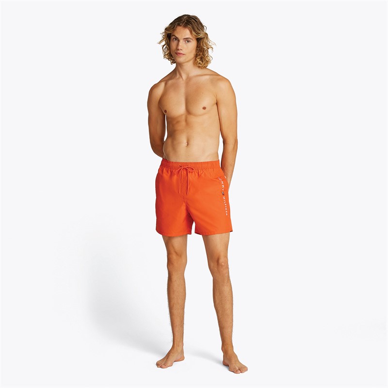 Tommy Hilfiger Short de Bain Homme Orange Éclatant