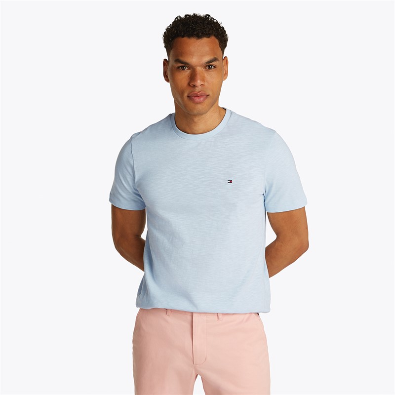 Tommy Hilfiger Heren Texture Slub T-Shirt Breezy Blue