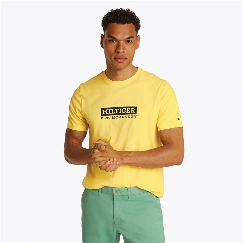 Tommy Hilfiger Heren Colour To Colour T-Shirt Citronella