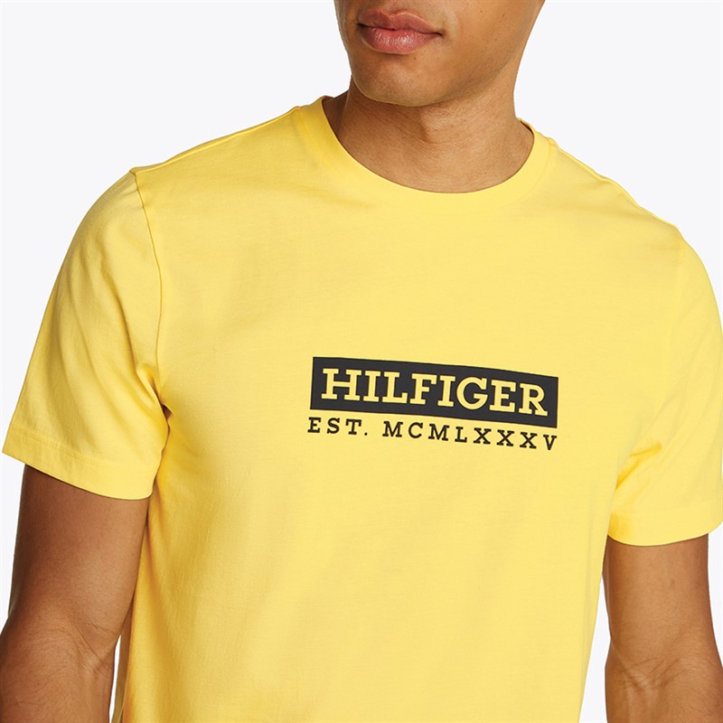 Tommy Hilfiger Heren Colour To Colour T-Shirt Citronella