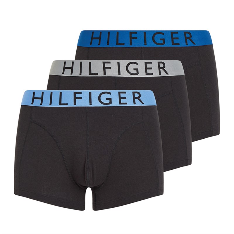 Tommy Hilfiger Heren Drie Pack Trunks Vibrant Indigo/Antiqe Zilver/Blue Spell