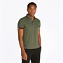 Tommy Hilfiger Polo Coupe Slim Drapeau Poignets Homme Vert Militaire