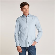 Tommy Hilfiger Chemise à Manches Longues Dobby Flex Homme Bleu Brise
